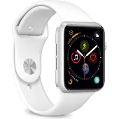 Puro Apple watch -ranneke, 42-44mm, s/m & m/l, valkoinen