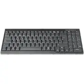 Digitus DS-72000ES, Täysikokoinen (100 %), Kalvokytkin, QWERTY, Musta