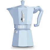 Bialetti - Exclusive Moka Express Mutteripannu 25 cl 6 kuppia Vaaleansininen