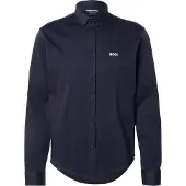 BOSS for man. 50544795 Motion shirt navy (L), Blue, Casual, Synthetic, Long sleeve