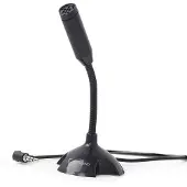 Gembird *Desktop microphone black, PC-mikrofoni, -62 dB, 100 - 16000 Hz, 2,2 Ω, Suuntaukseton, Langallinen (MIC-D-02)