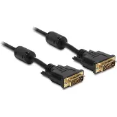 DeLOCK 83189, 1 m, DVI-D, DVI-D, Musta, Kulta, Uros/uros