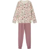 Name It Kids Yöpuku 'Nostalgia Flower' beige / ruskea / khaki / vanha roosa