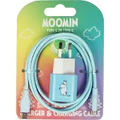Muumi 20 W USB-C – USB-C seinälaturi 1 m (sininen)