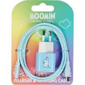Muumi 20 W Lightning – USB-C seinälaturi 1 m (sininen)