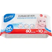 Akuku Disposable water wipes (70 pcs)