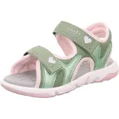 Superfit Sandaalit 'PEBBLES' kiivi / pastellinpinkki | 27 | girl