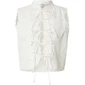 ROUGE EDIT Rouameline S/L China Collar Top/1 - White - 42