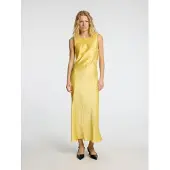 Selected Slfselene Sl Cowl Back Midi Dress B - Yellow - 40