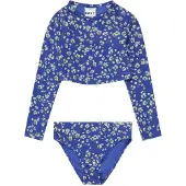 Roxy Shadow Floral Crop Lycra Set - Blue - 176