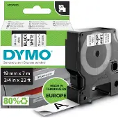 Dymo Merkkausnauha D1 19mm, musta valkoisella pohjalla
