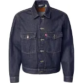 Levi's for man. 0010P-0004 Trucker Jacket Embarcadero Station marine (M), Casual, Cotton, Denim, Navy
