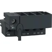 Schneider Electric Spoletilslutningsblok for grundmodul uden klemmer, 1NO + 1NC til LUB120/320. Skrueklemme, TeSys-moottorin käynnistysmalliin U