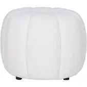 Ebuy24 Paisley-puffi Ø48cm valkoinen hiekka.