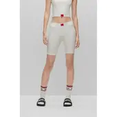 HUGO for woman. 50490630 White Logo Pants (S), Homewear, Recycled Polister, Sustainable