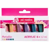 Talens Akryylivärit Metalliväri 12 ml 6-pack Talens Art Creation