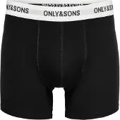 Only & Sons Onsfitz Solid Boxer 3Pack Noos - Black - XXL