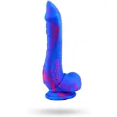 Vuxen Silicone Dildo Inkipus Blue-Pink 25cm