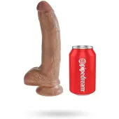 King Cock - dildo tekokiveksillä 23 cm - ruskea