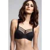 Marlies Dekkers Leading Strings Plunge Balcony Bra - Strictly Black