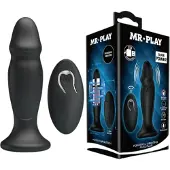 Mr. Play - ladattava anaalivibraattori kaukosäätimellä - musta