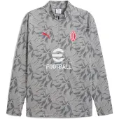 Puma Ac Milan Pre Match 1/4 Vetoketju - Harmaa/valkoinen, koko X-Large
