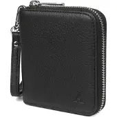 Aarni hirvennahkainen mini Clutch-lompakko musta/hopea
