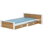 ADRK Furniture Aldex Shelf -lastensänky hyllyllä, 208 x 106 x 72 cm