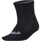 Adidas Sukat 'Quarter 3 Back Stripes 3 Pairs' harmaa / musta
