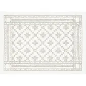 Ekelund - Åttebladrose Pöytätabletti 35x48 cm Beige