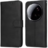 SKALO Xiaomi 15 Ultra 5G PU-nahka Lompakkokotelo - Musta