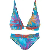 LASCANA Bikini sininen / vaaleanvioletti / oranssi / punainen