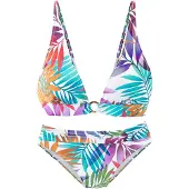 LASCANA Bikini taivaansininen / lila / oranssi / valkoinen