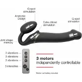 Strap-On-Me Vibrating Bendable Strap On Black L
