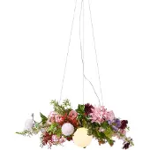QAZQA Boheemi riippuvalaisin musta, värikkäillä kukilla, punainen ja pinkki - Flower Power