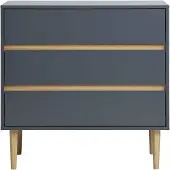 Ebuy24 Alaosa 3 laatikkoa 80x40x80 cm siniharmaa ja luonnollinen