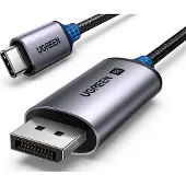 UGREEN CM556 Cable with USB-C and DisplayPort 8K connectors, 1 m long - grey