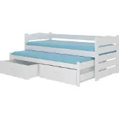 ADRK Furniture Lasten sänky Tiarro 90x200 cm, valkoinen