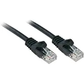 Lindy Basic patch cable - 5 m - black - Musta - 5m