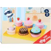 Small Foot Design Cupcakes lelusetti puinen 3 y+ 13 kpl