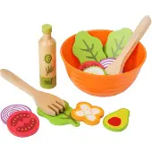 Small Foot Wooden Salad Making Set lelusetti puinen 2 y+ 15 kpl