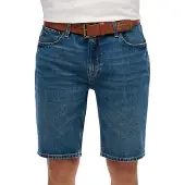Superdry for man. M7110394A Straight shorts with Vintage Logo blue logo (34), Casual, Cotton, Denim