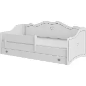 ADRK Furniture Pinnasänky Emka X1, 80x160 cm, valkoinen