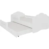 ADRK Furniture Sänky Casimo II, 160x80 cm, valkoinen