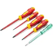 Sata Eristetty (1.000 V) ruuvimeisselisarja ST09302U; 5 kpl.