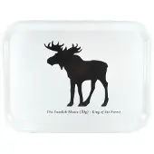 Mellow Design - Tarjotin Hirvi 27x20 cm Musta/Valkoinen