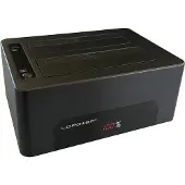 LC-Power LC-DOCK-U3-V, HDD, SSD, Serial ATA III, 2.5,3.5", USB 3.2 Gen 1 (3.1 Gen 1) Type-B, Musta, Muovi