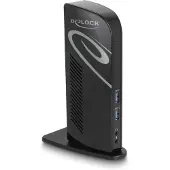 DeLOCK 87728, Telakointi, USB 3.2 Gen 1 (3.1 Gen 1) Type-A + Type-C, 3,5 mm, 10,100,1000 Mbit/s, Musta, 3840 x 2160 pikseliä