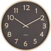 Karlsson Wall Clock Pure Wood Grain - Black - Ø40CM