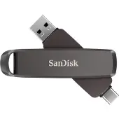 SanDisk 1TB Extreme PRO Dual Drive, 3.2 Gen2 USB-C+A -muistitikku, 1000/900 MB/s, musta